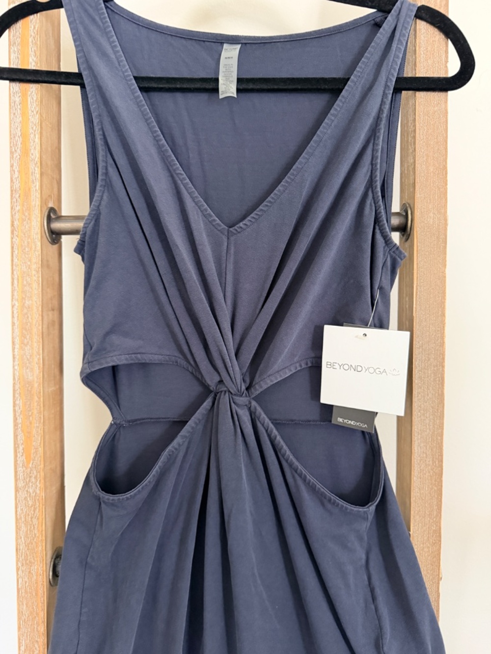 Beyond Yoga Maxi Around The World Front Twist Dress - Nocturnal Navy / M - Picture 4 of 6